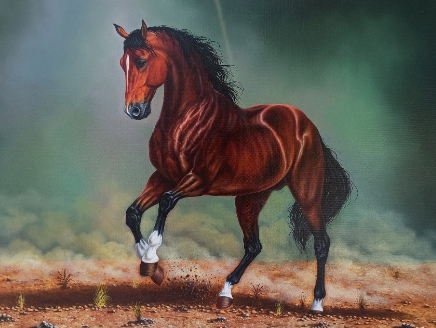 arabian horse painting