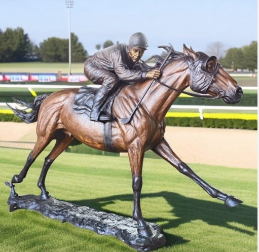 Bronze Race Horse Sculpture